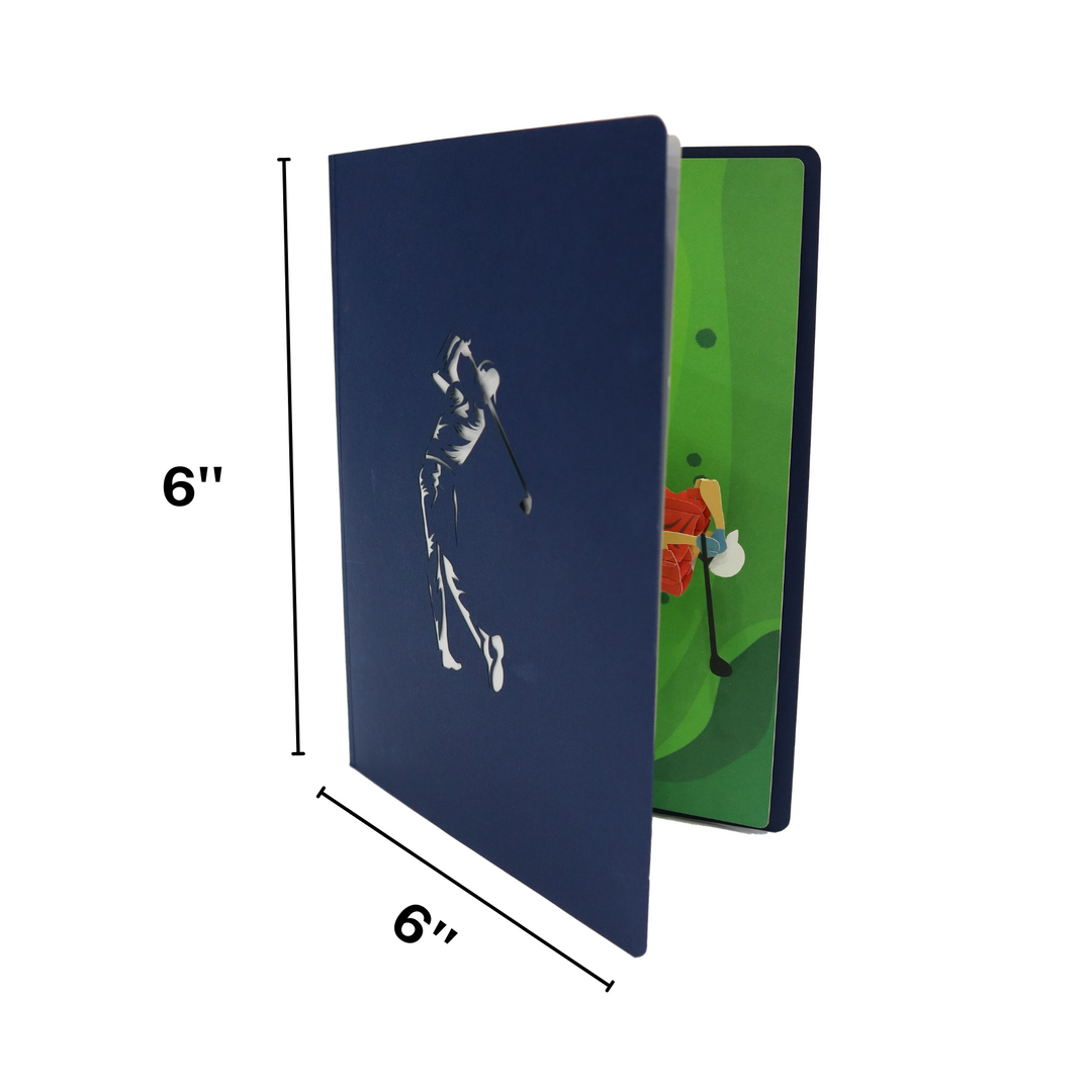 Golfer Pop Up Card