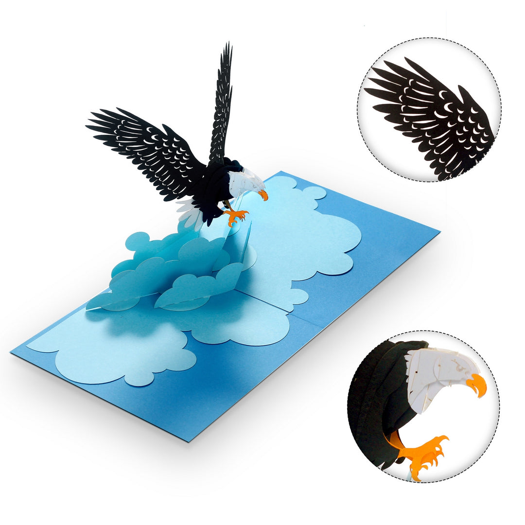 Unique Bald Eagle Pop Up Card