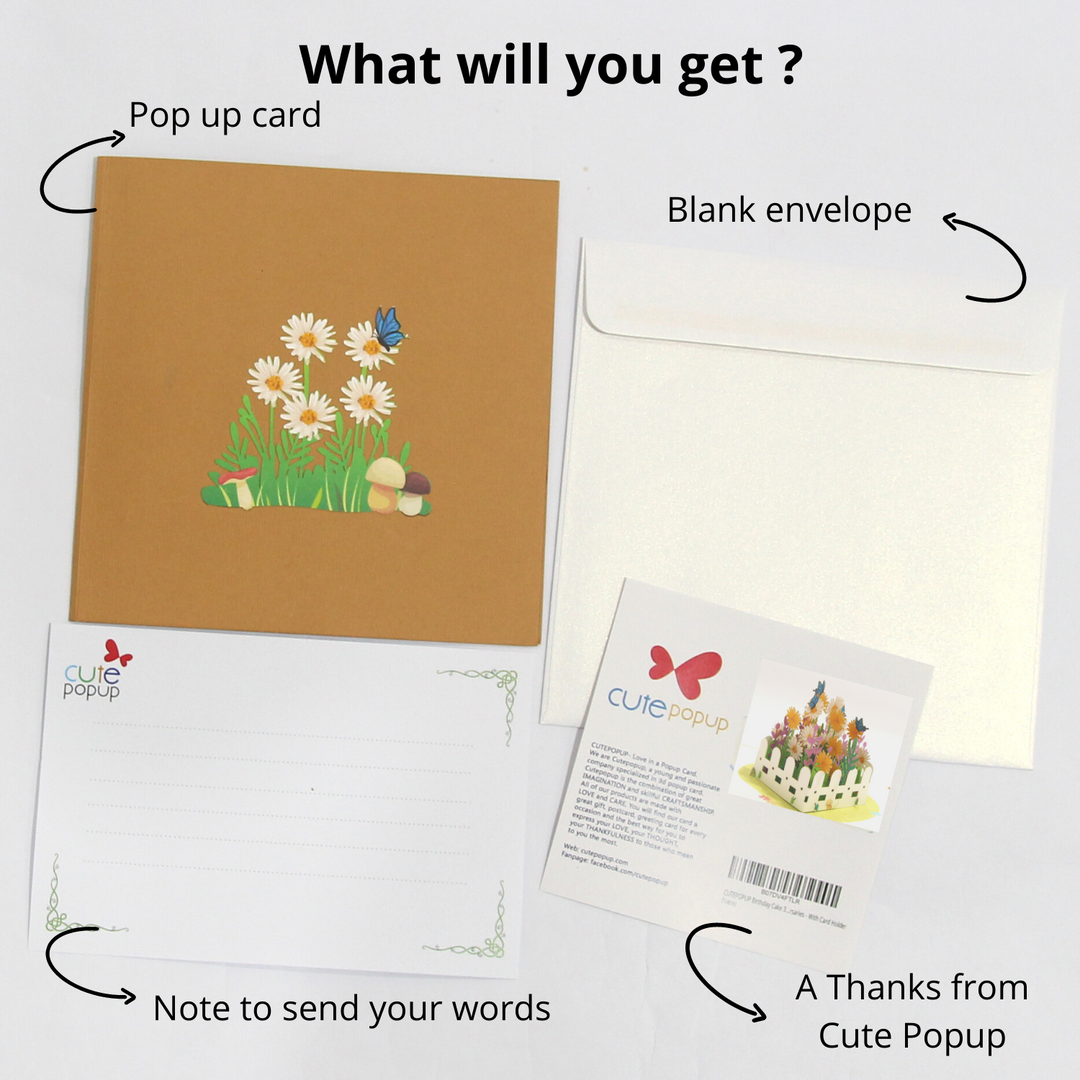 Daisy Garden Pop Up Card