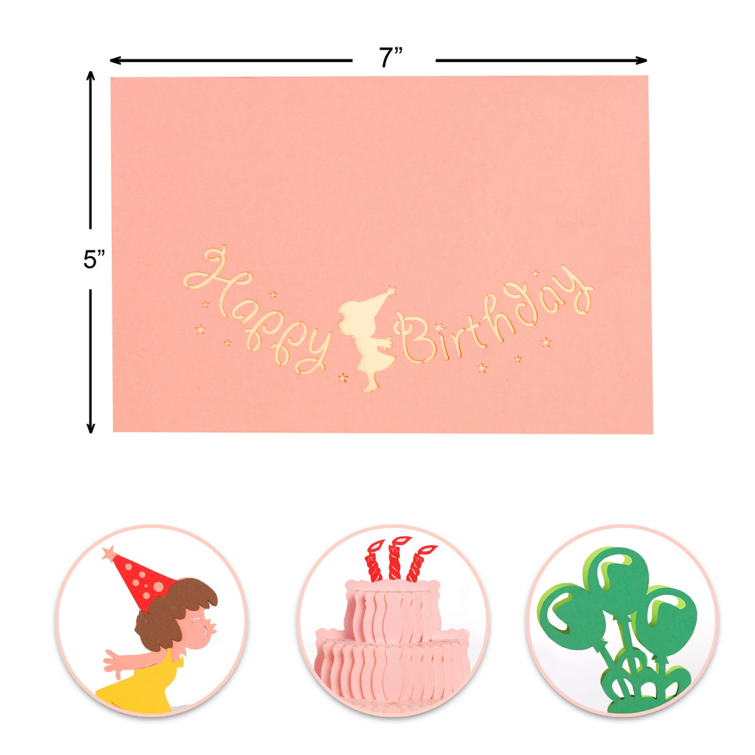 Kid Blow Candle Birthday Pop Up Card