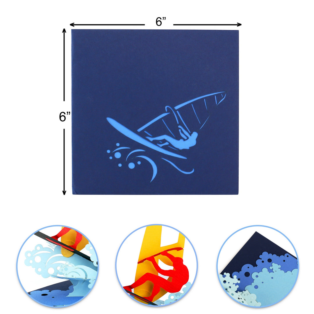 Surfing Popup Card