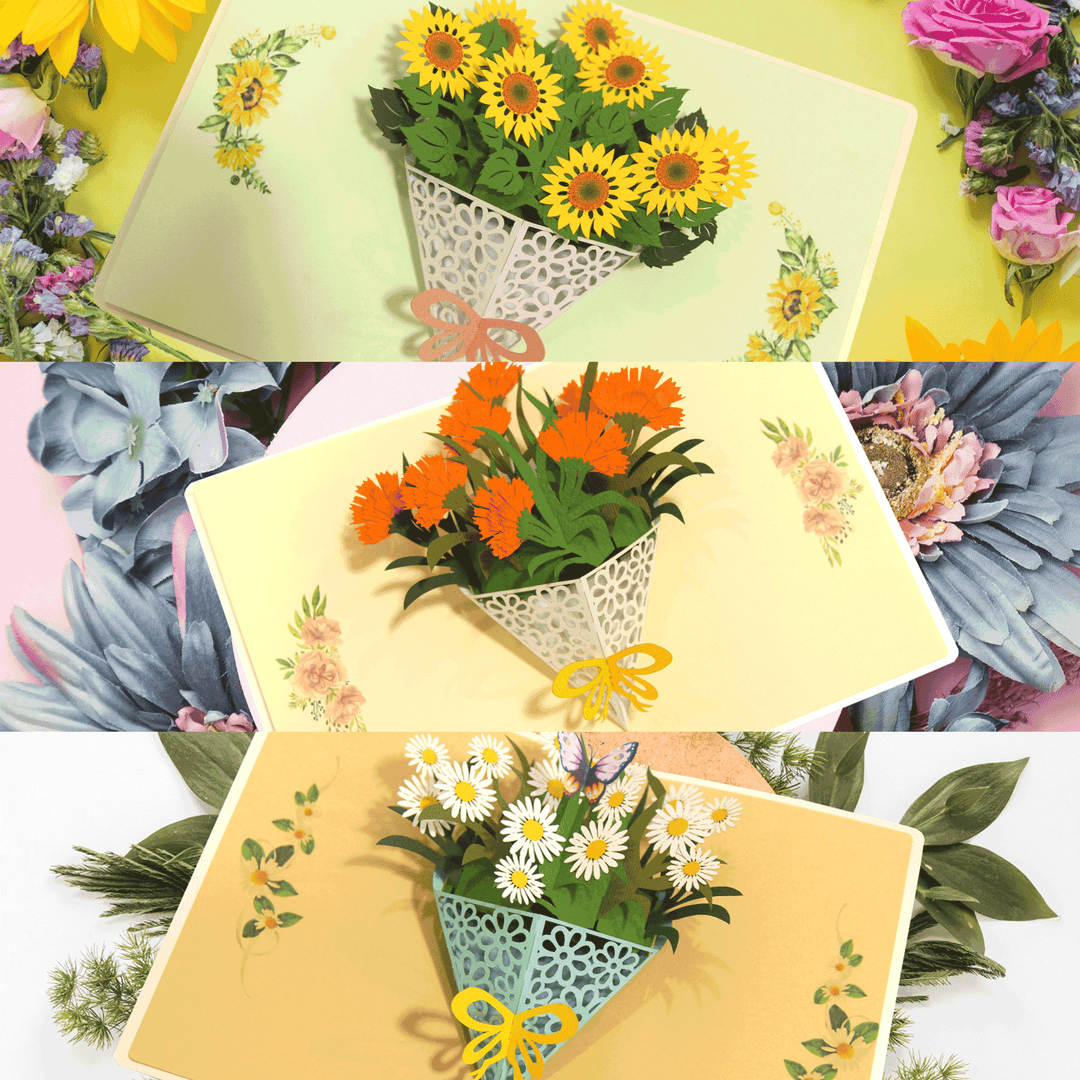 Flower Bouquet Pop Up Card