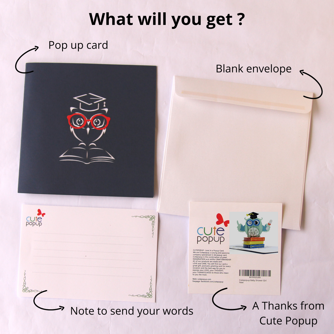 Wise Owl Graduation Pop Up Card