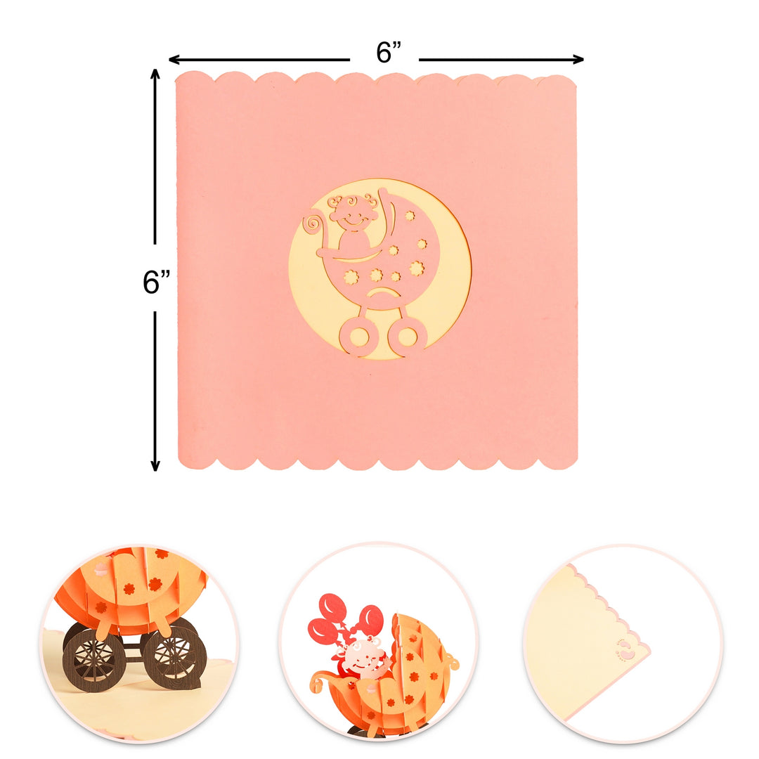 Baby Stroller Pop Up Card