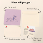 Load image into Gallery viewer, Bride and Groom in Wedding Car Pop Up Card
