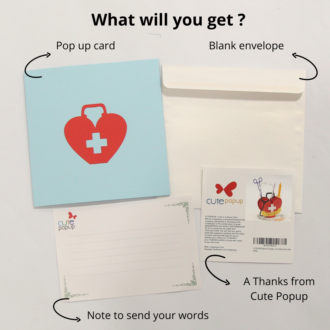 Medical Thank You Pop Up Card