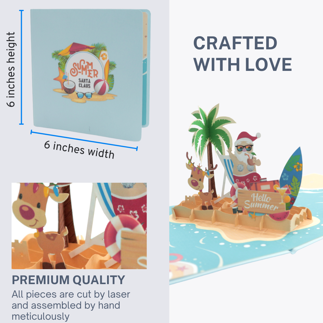 Tropical Christmas Pop Up Card