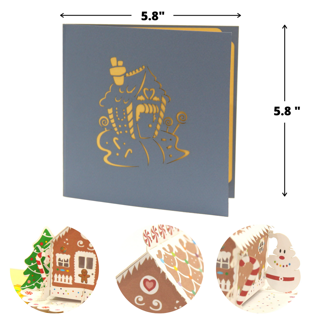 Gingerbread House Christmas Pop Up Card