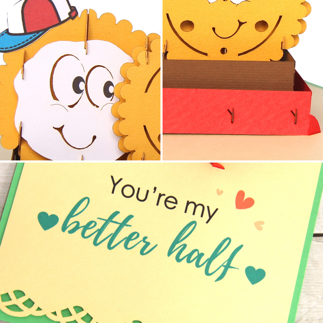 Biscuit Couple Pop Up Card