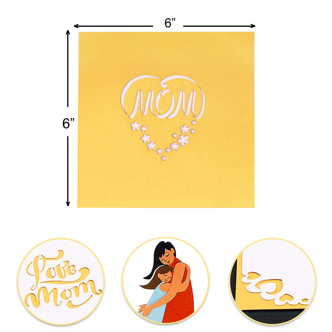 Warmest Hug Mom and Daughter Pop Up Card