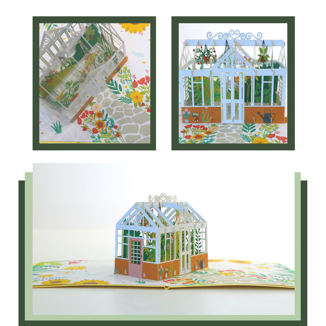 Fresh Natural Greenhouse Pop Up Card