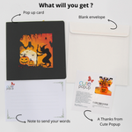 Load image into Gallery viewer, Sunflowers Pumpkin Halloween Pop Up Card

