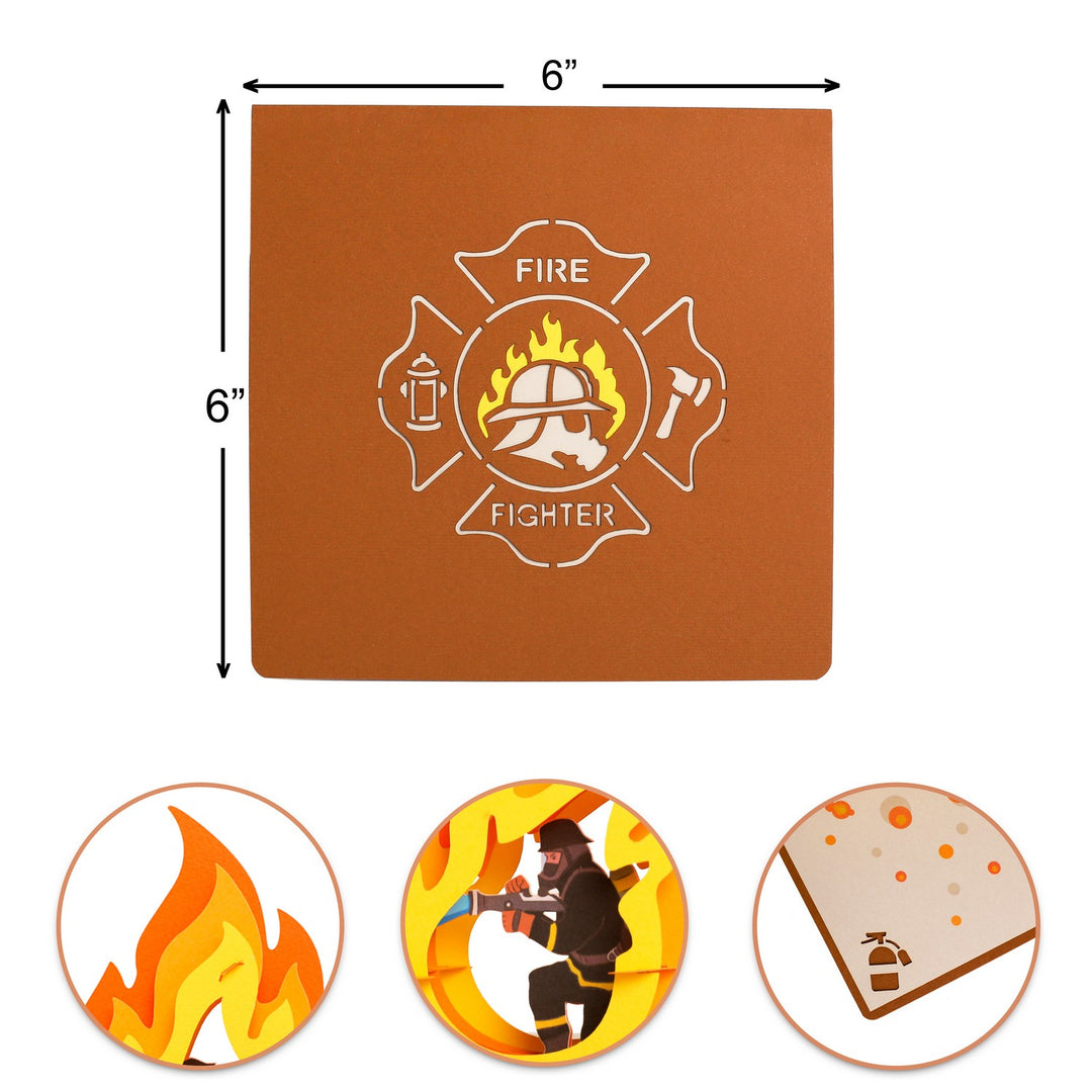 Firefighter Pop Up Card