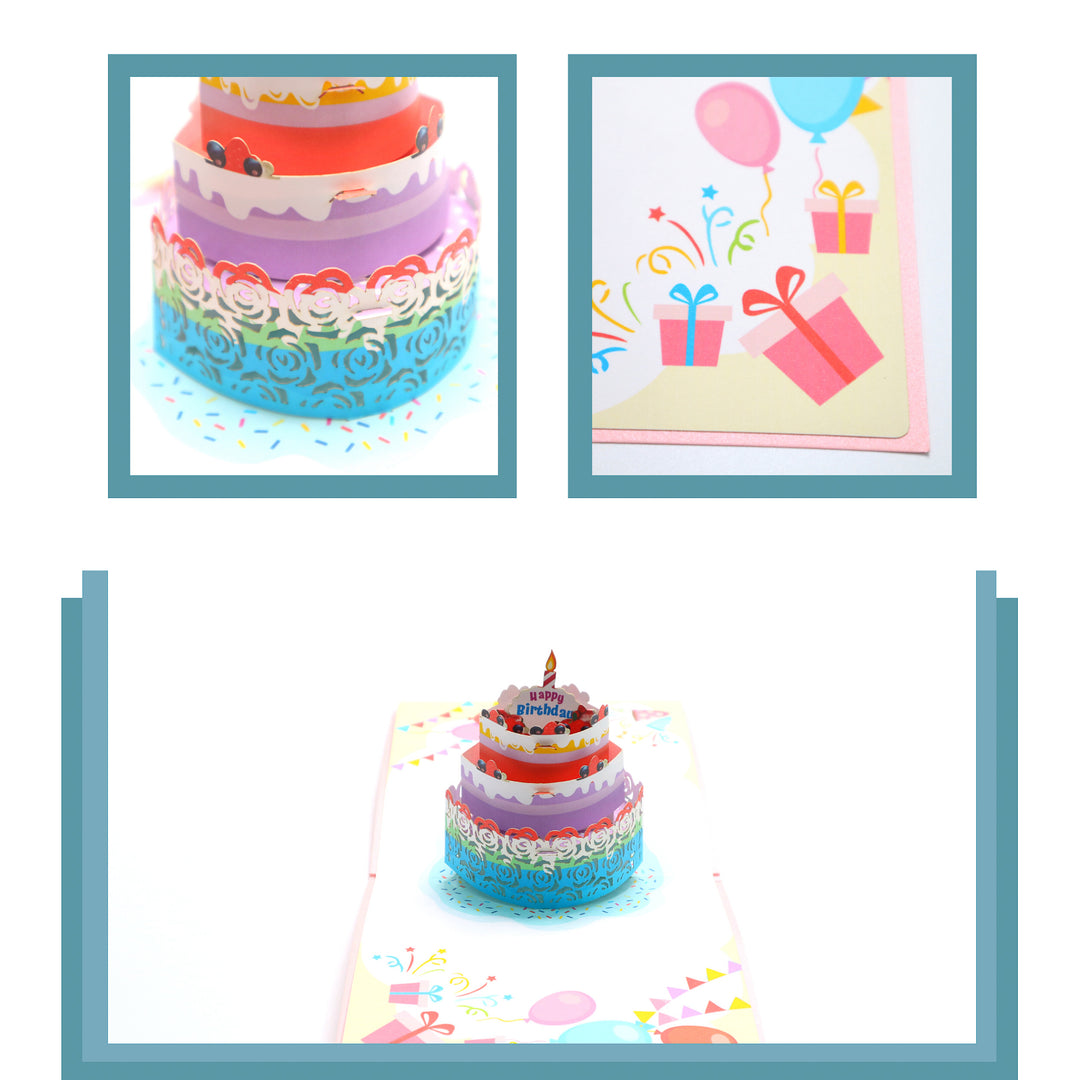 Sweet Birthday Cake Pop Up Card