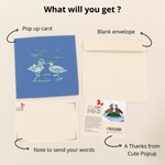 Load image into Gallery viewer, Mandarin Duck Couple Pop Up Card
