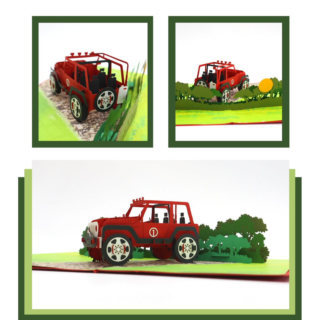 Jeep Truck Pop Up Card