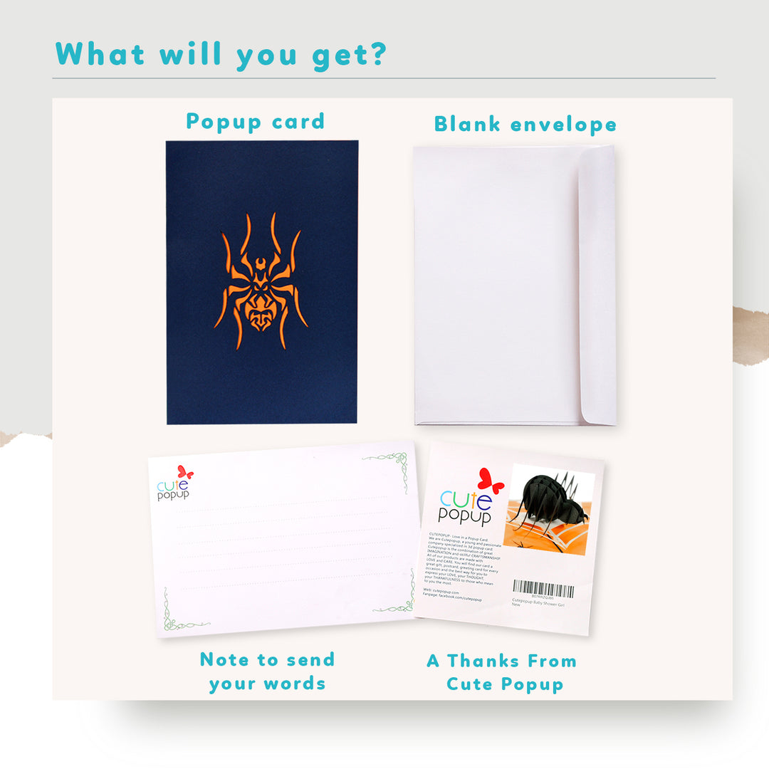 Giant Spider Halloween Pop Up Cards