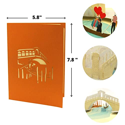 Picturesque Venice Bridge Pop Up Card