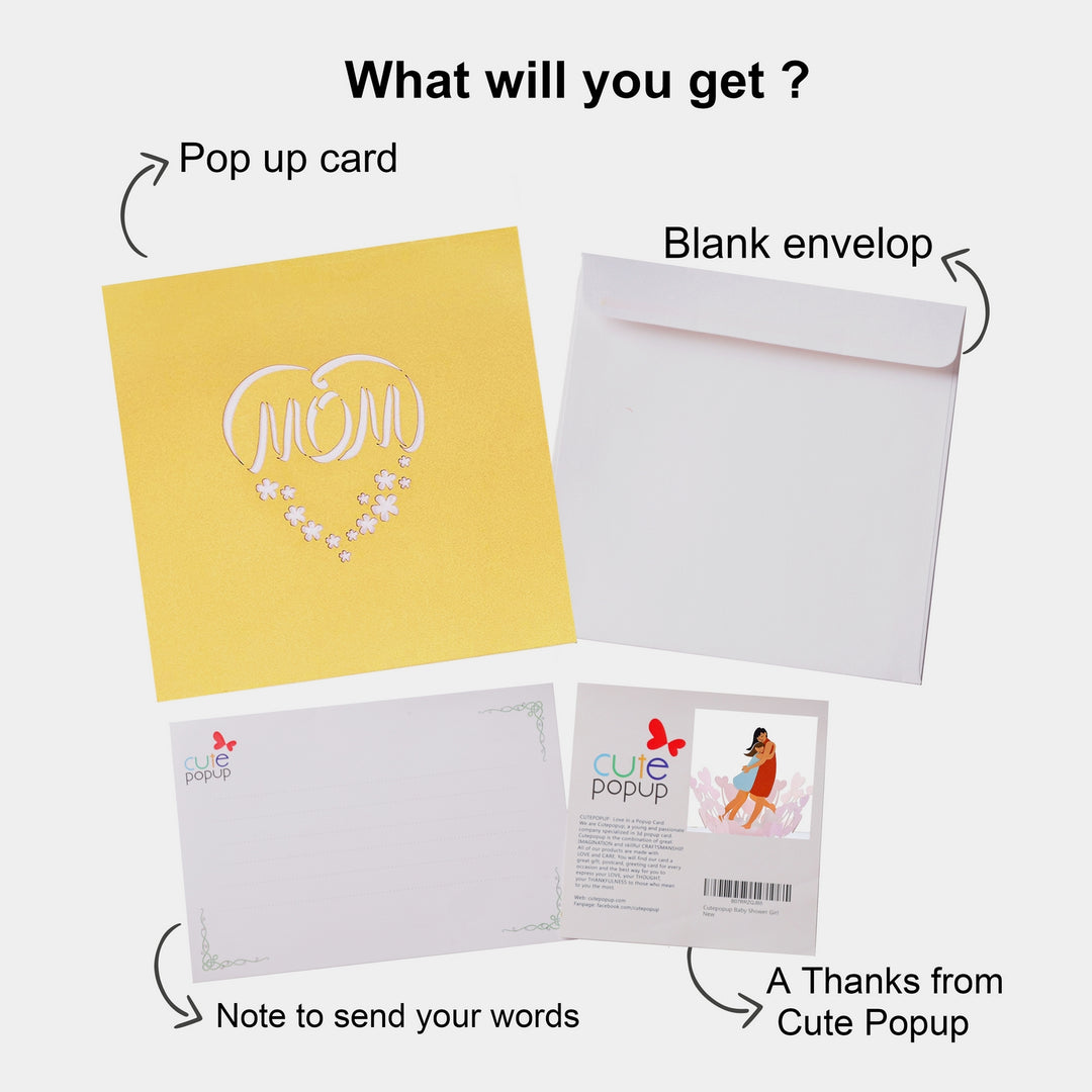 Warmest Hug Mom and Daughter Pop Up Card