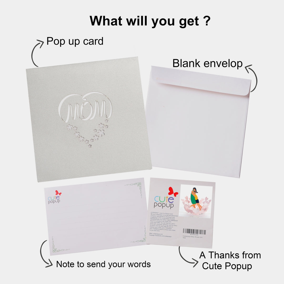 Warmest Hug Mom and Son Pop Up Card