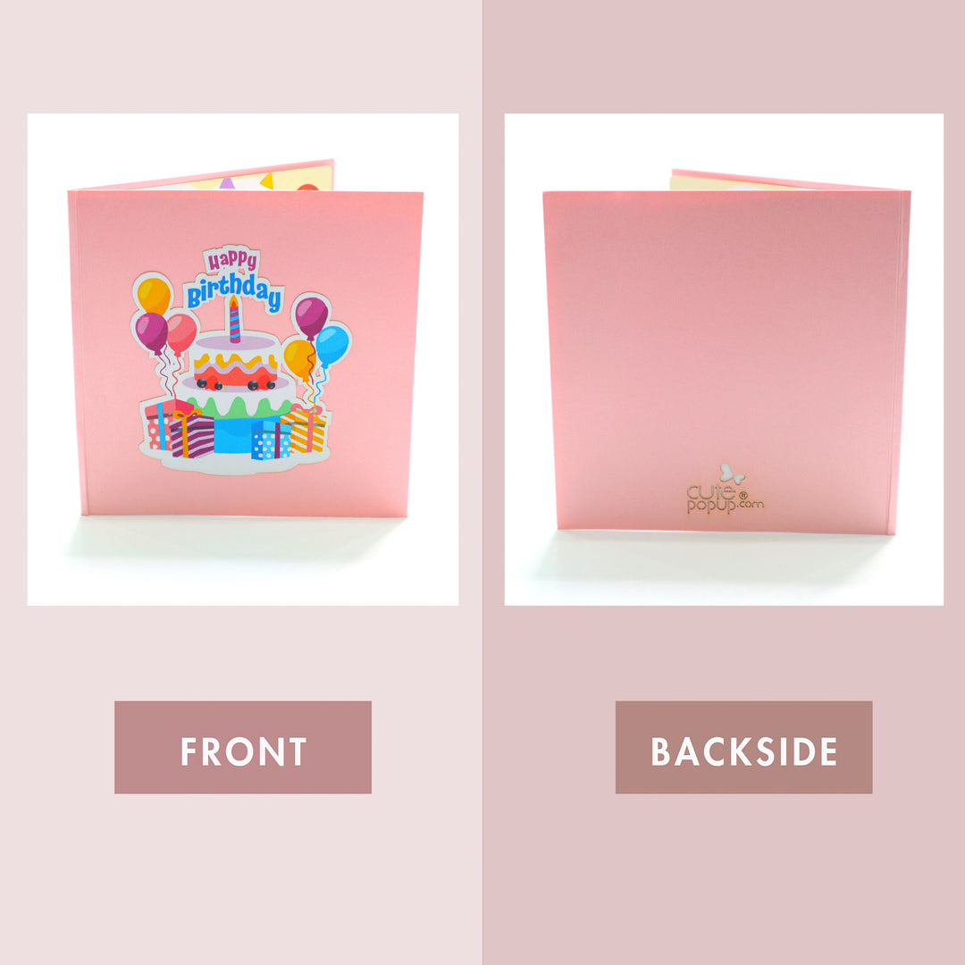 Sweet Birthday Cake Pop Up Card