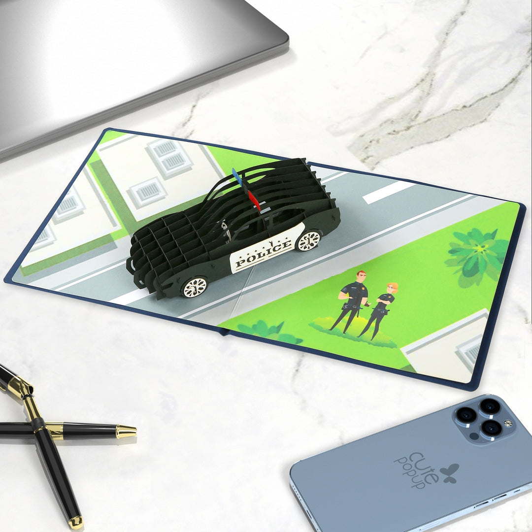 Police Car Pop Up Card
