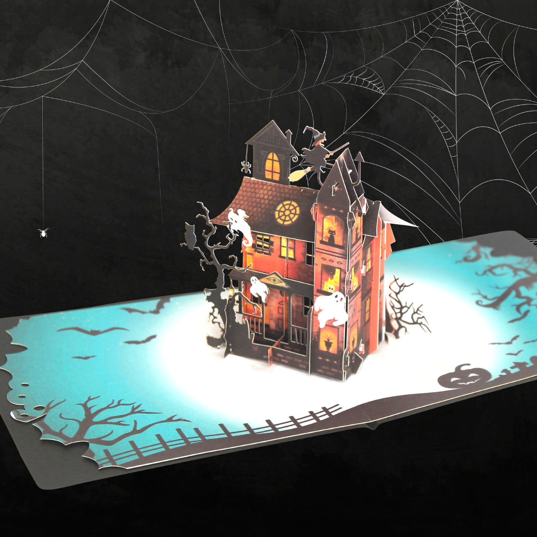 Ghost House Halloween Pop Up Card
