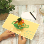 Load image into Gallery viewer, Funny Pineapple Drink Pop Up Card