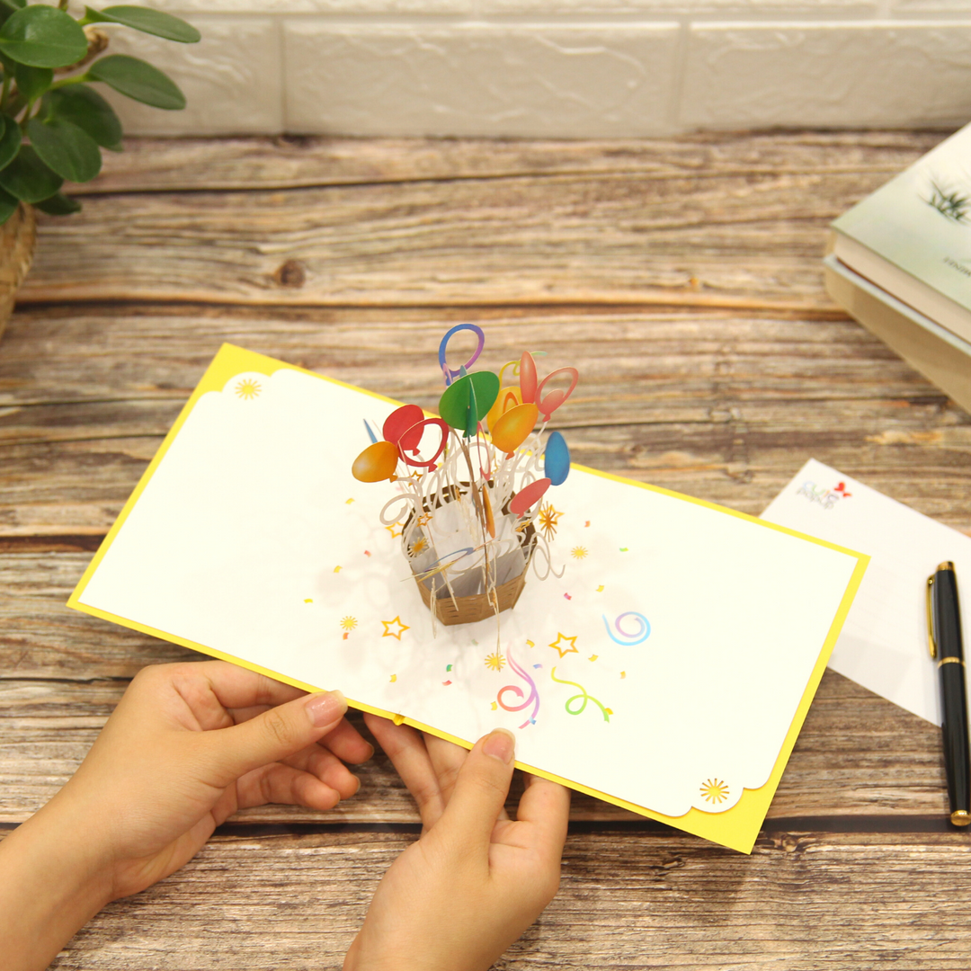 Balloon Basket Pop Up Card