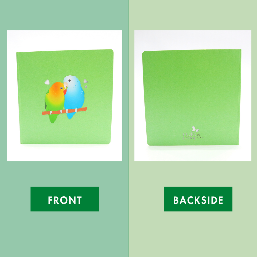 Lovebirds Pop Up Card