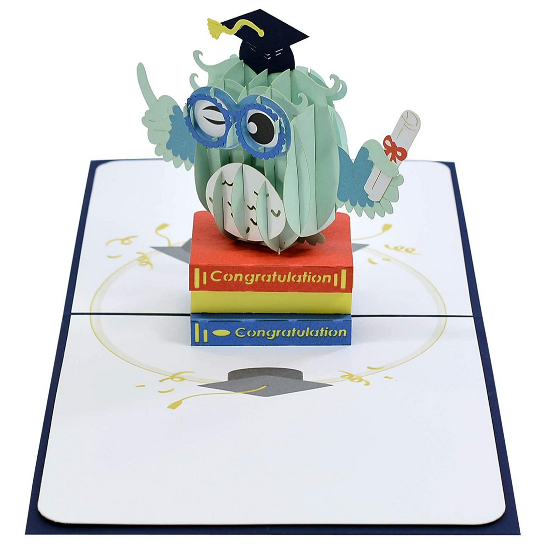 Wise Owl Graduation Pop Up Card