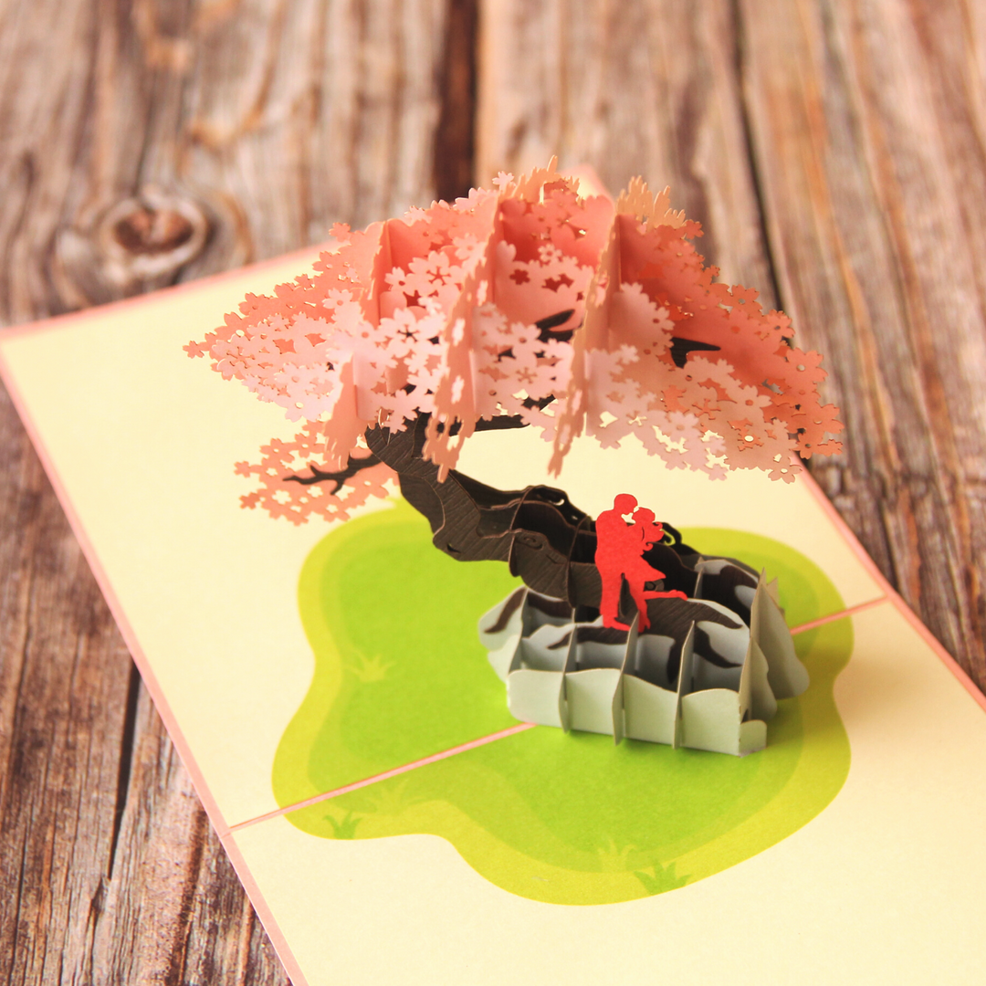Cherry Blossom Bonsai Pop Up Card