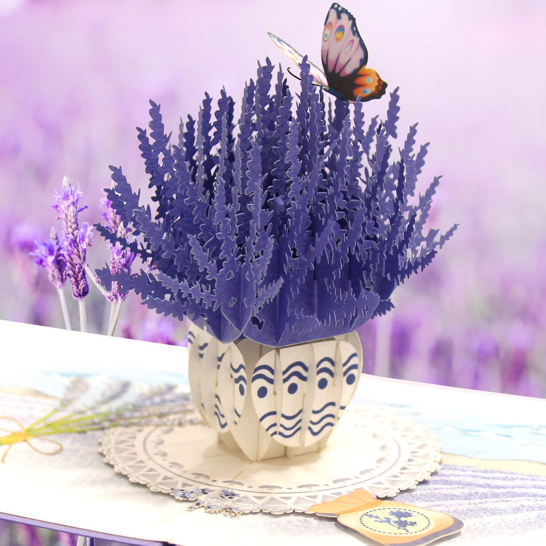 Lavender Pop Up Card