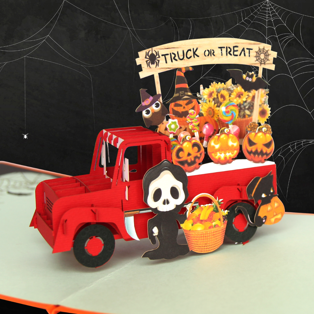 Truck or Treat Halloween Pop Up Card