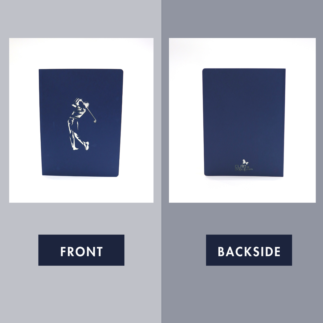 Golfer Pop Up Card