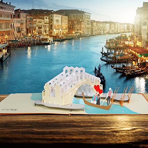 Picturesque Venice Bridge Pop Up Card