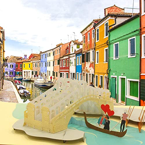 Picturesque Venice Bridge Pop Up Card