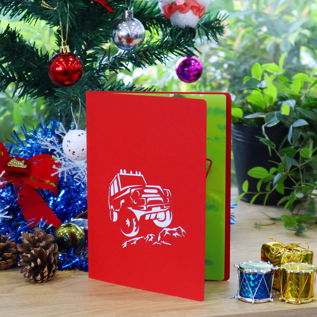 Jeep Truck Pop Up Card