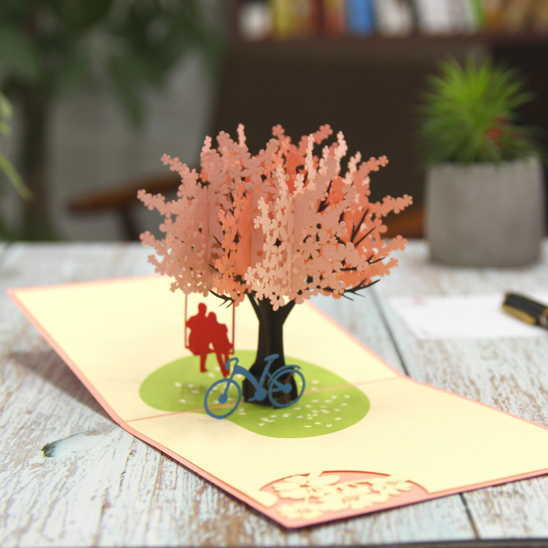 Romantic Cherry Blossom Pop up Card