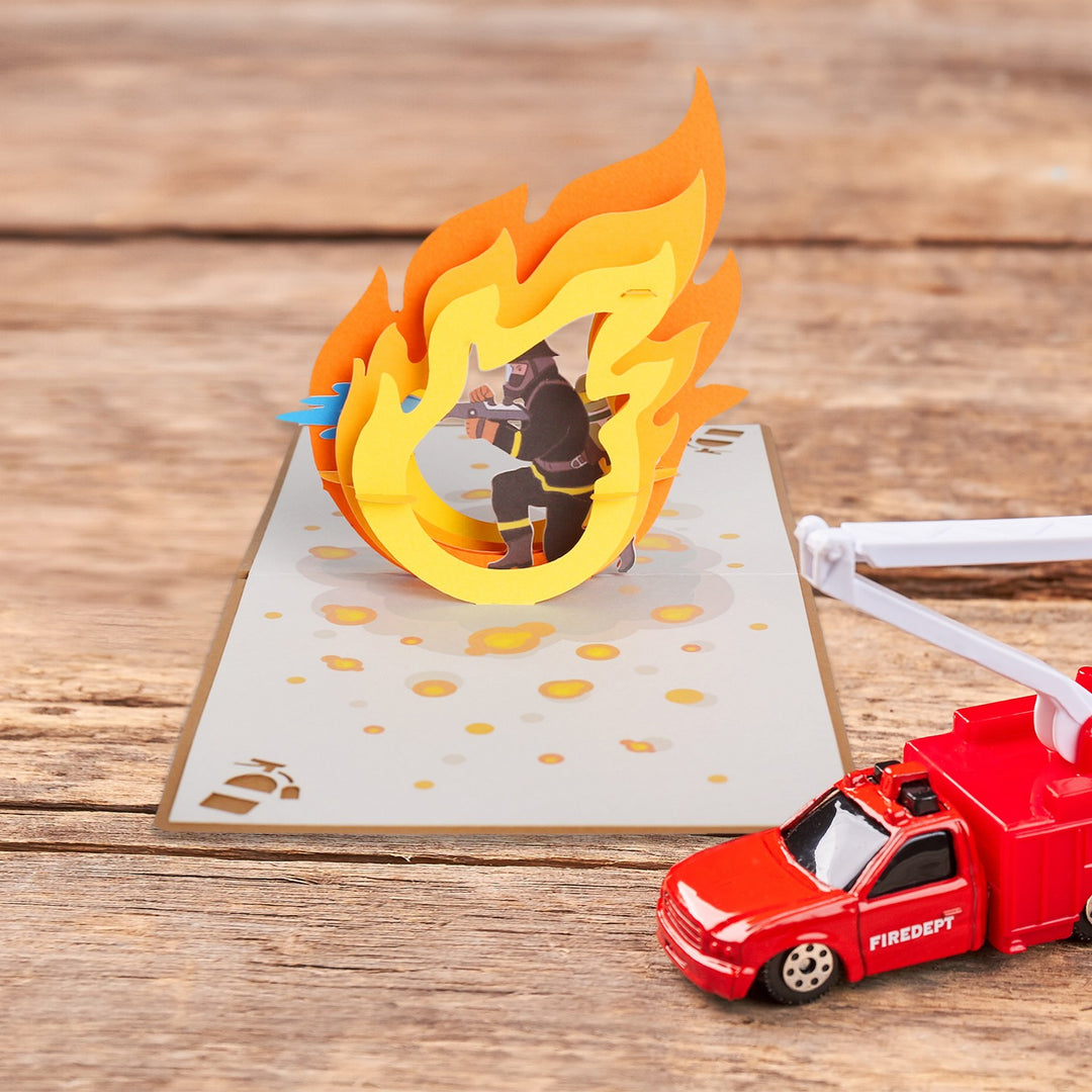 Firefighter Pop Up Card