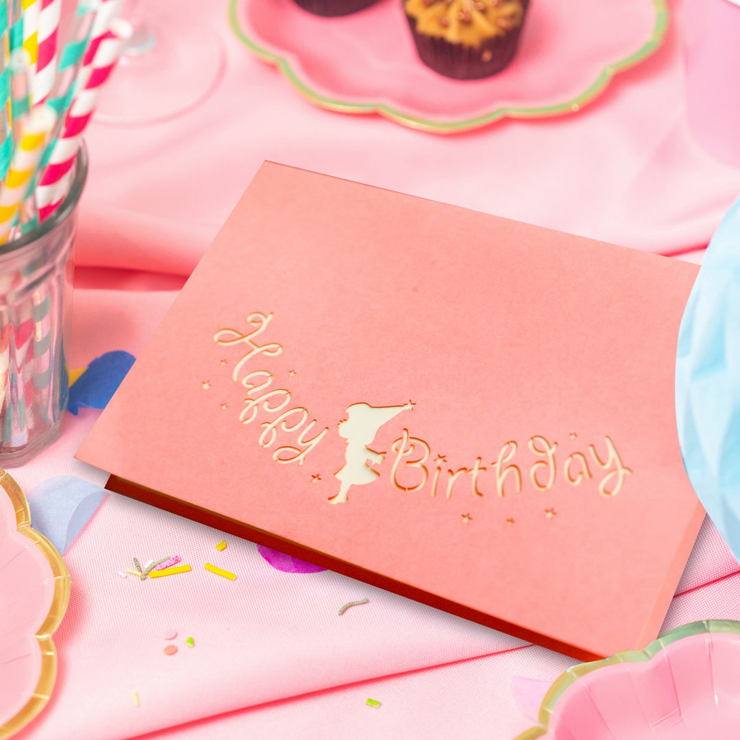 Kid Blow Candle Birthday Pop Up Card