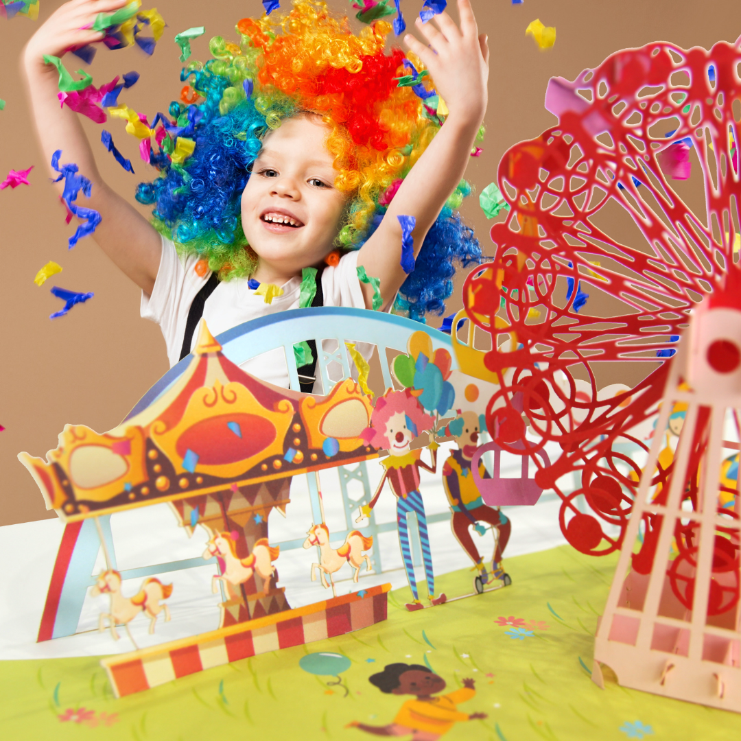 Colorful Ferris Wheel Pop Up Card