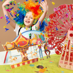 Load image into Gallery viewer, Colorful Ferris Wheel Pop Up Card

