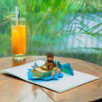Load image into Gallery viewer, Bear Fishing Boat Pop Up Card
