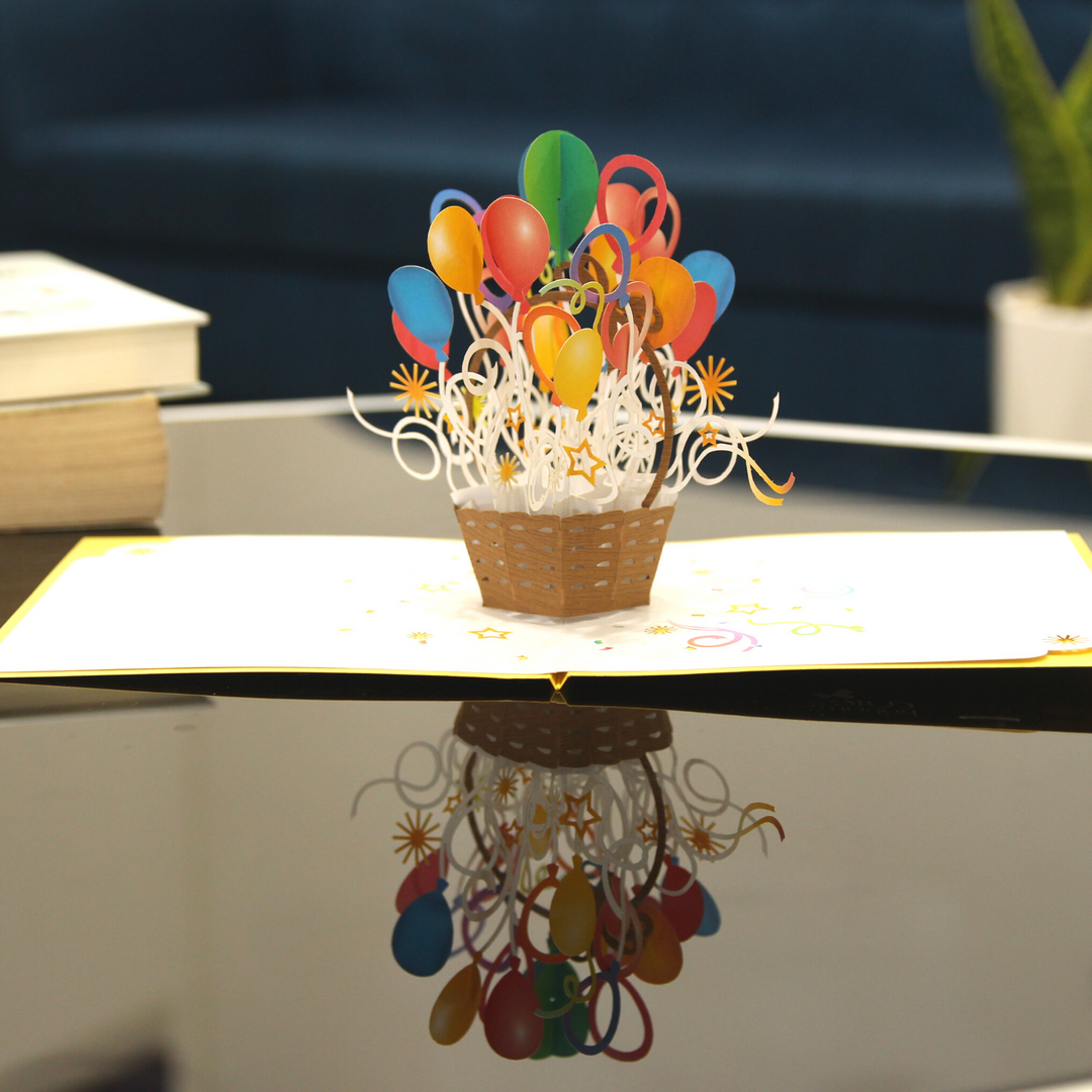 Balloon Basket Pop Up Card