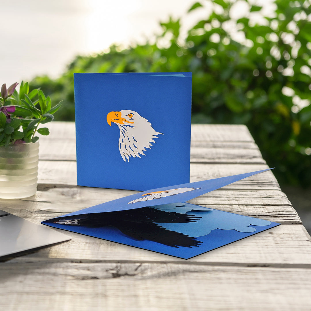 Unique Bald Eagle Pop Up Card