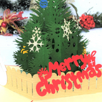 Load image into Gallery viewer, Snowman &amp; Christmas Tree Pop Up Card
