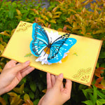 Load image into Gallery viewer, Blue Morpho Butterfly Pop Up Card
