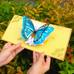 Load image into Gallery viewer, Blue Morpho Butterfly Pop Up Card