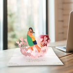 Load image into Gallery viewer, Warmest Hug Mom and Son Pop Up Card
